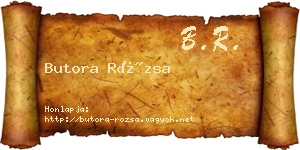 Butora Rózsa névjegykártya